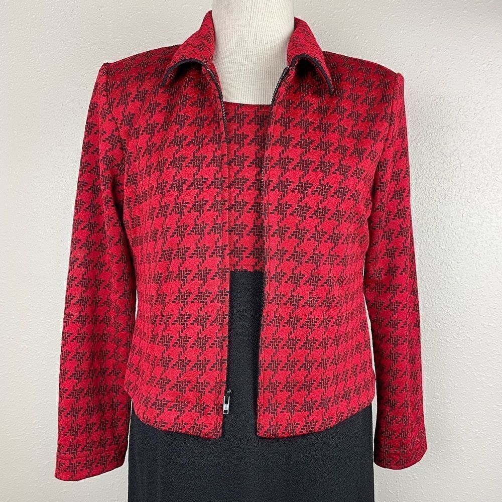 EUC Coldwater Creek Womens Red/Black Maxi Dress and Matching Jacket Size 6P - Picture 2 of 10